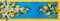 Provence Blue Lemon Mediterranean Tile Tabletop for Spring Summer Decorations, Picnics and Dinner Parties - Indoor Outdoor, Stain and Water Resistant, Table Runner, 14 x 72